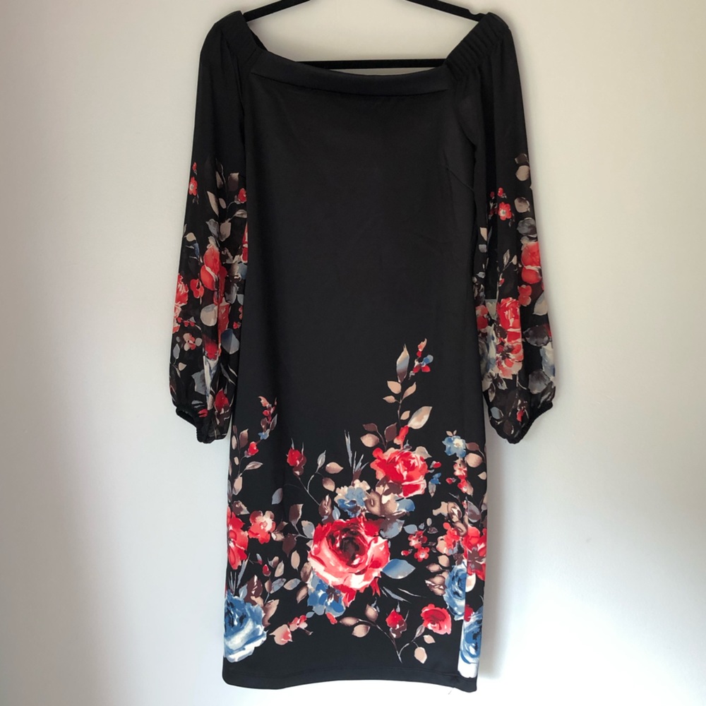 Off shoulder black dress